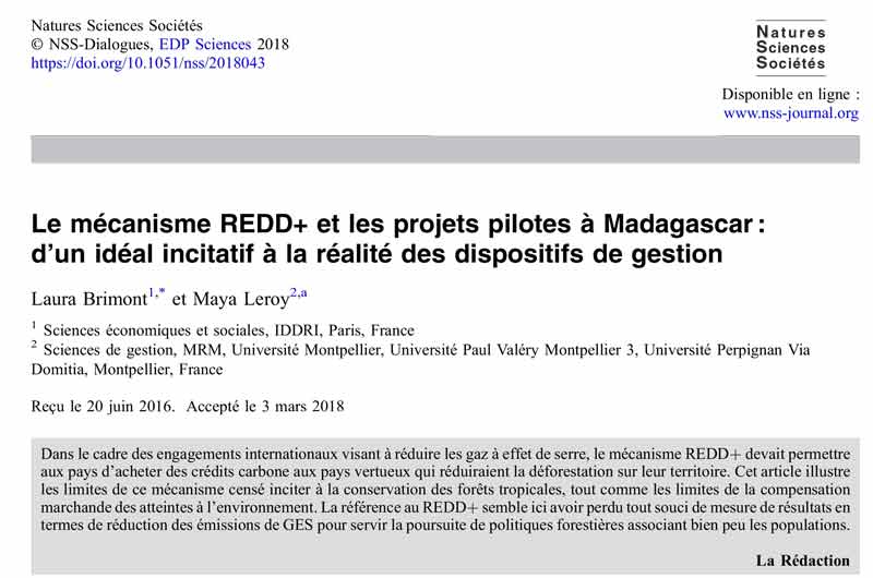 Nouvelle publication de l'UFR Gestion de l'environnement en sciences de gestion